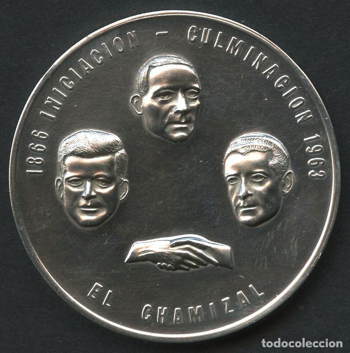 Monete antiche di America: M&Eacute;XICO, MEDALLA OFICIAL DE PLATA, RECUPERACI&Oacute;N DEL TERRITORIO EL CHAMIZAL, 1963