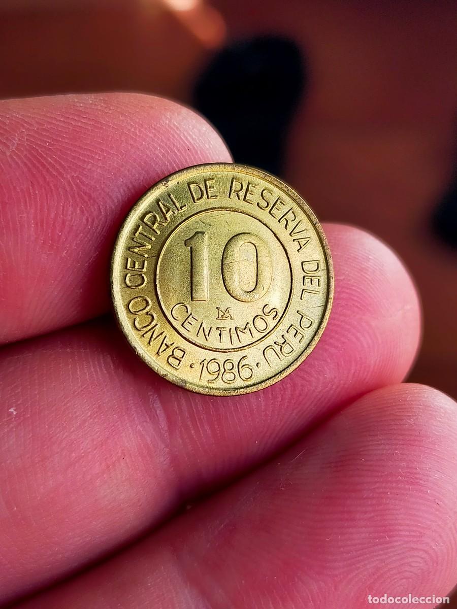 Monedas antiguas de Am&eacute;rica: MONEDA DE 10 DIEZ CENTIMOS RESERVA DEL PERU 1986 BUENA CONSERVACION