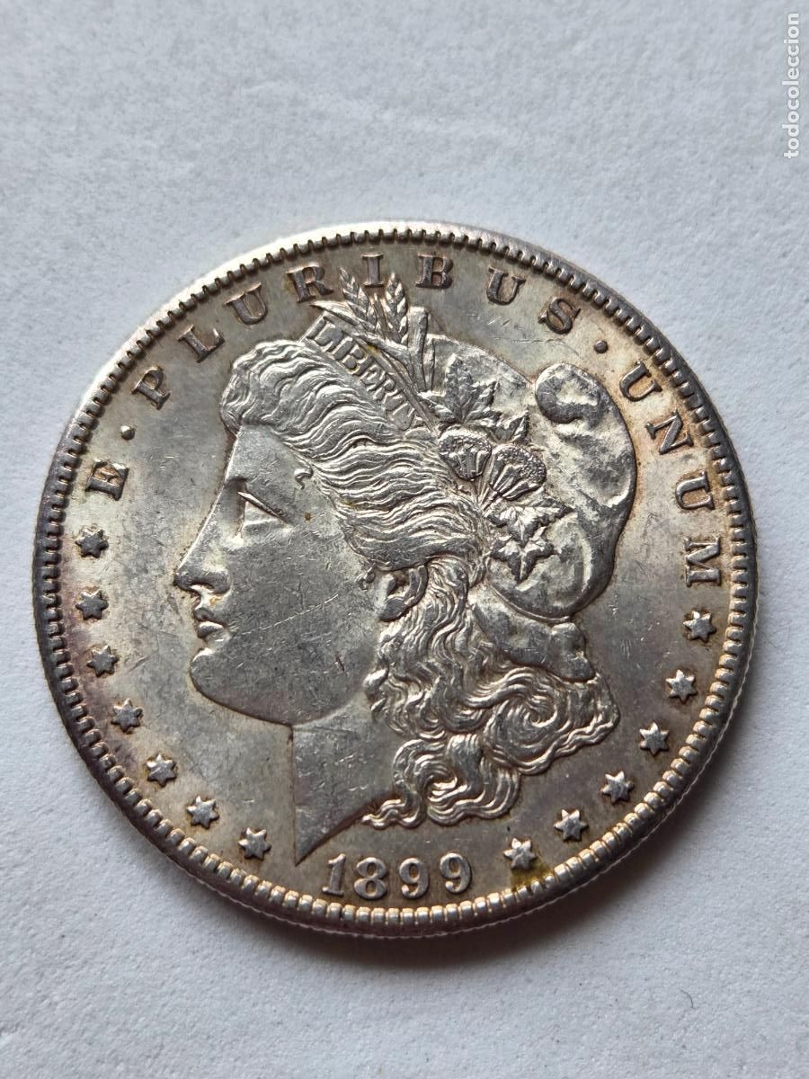 Moedas antigas da Am&eacute;rica: USA 1899 S DOLLAR PLATA BONITA PATINA