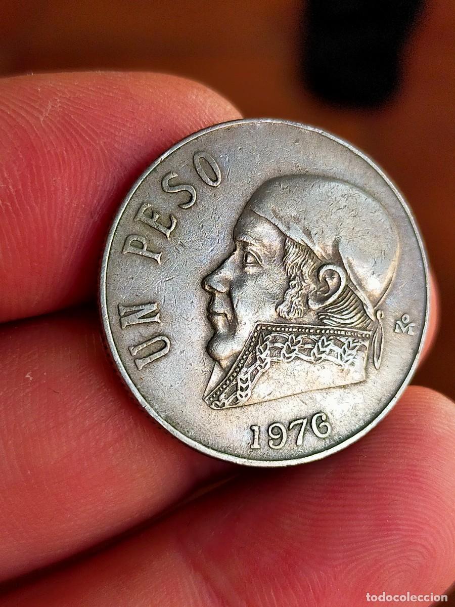 Moedas antigas da Am&eacute;rica: MONEDA DE 1 UN PESO MEJICO MEXICO 1976 BUENA CONSERVACION