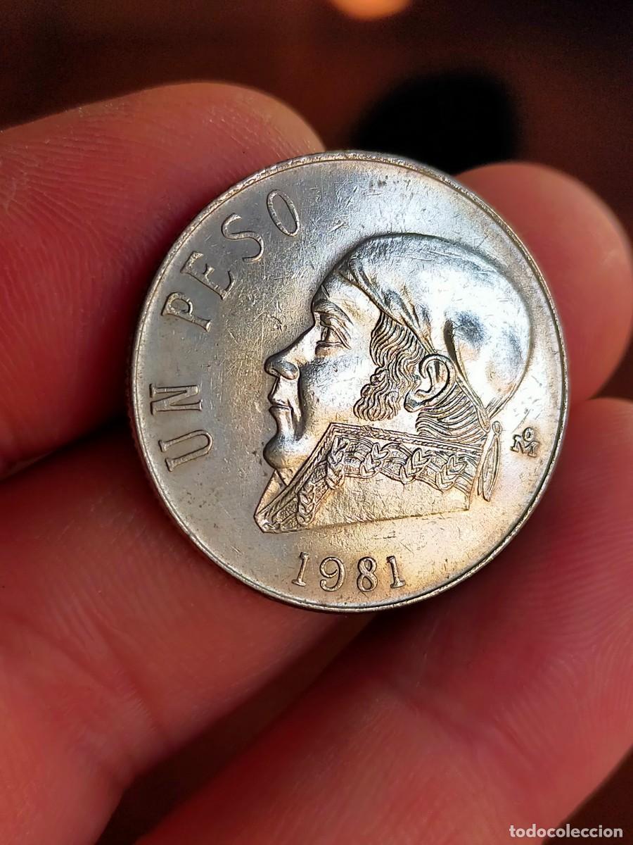 Moedas antigas da Am&eacute;rica: MONEDA DE 1 UN PESO MEJICO MEXICO 1981 MUY BUENA CONSERVACION