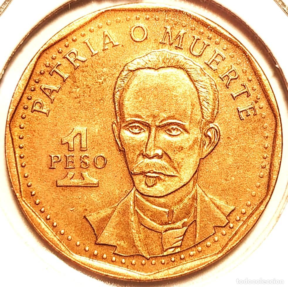 Monnaies anciennes d'Am&eacute;rique: REPUBLICA DE CUBA (1962-) - 1 PESO 1992 - MUERTE DE JOSE MART&Iacute; - A - 5,50 GR. ACERO LATONADO