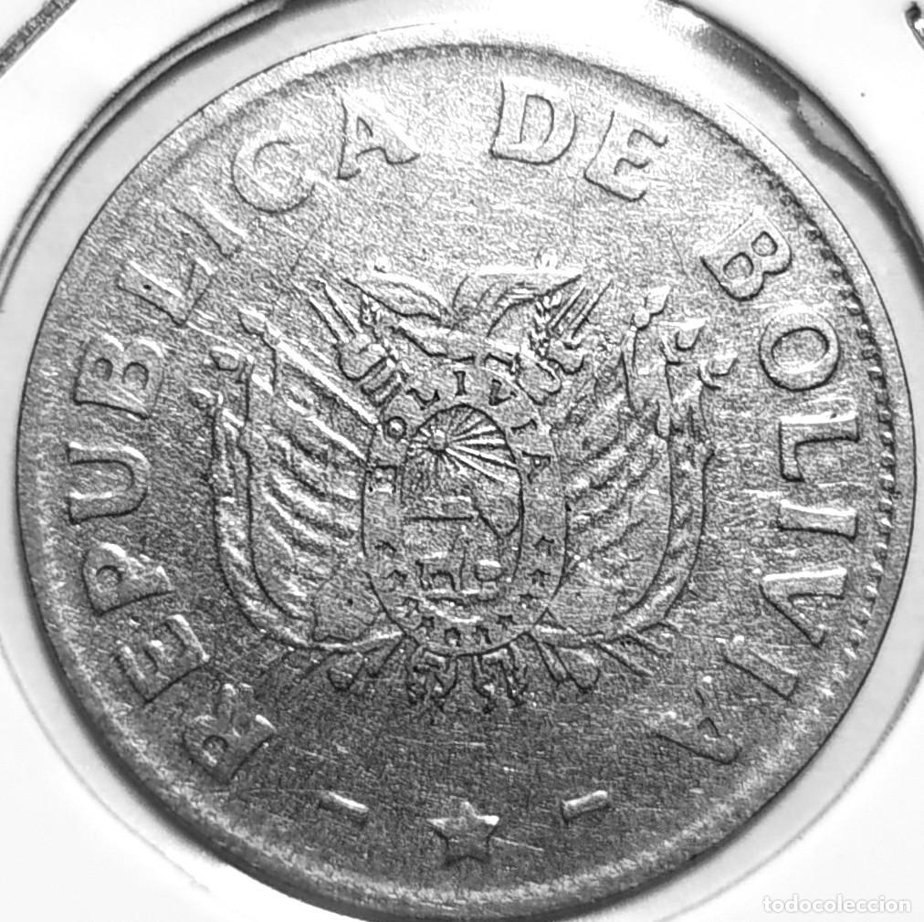 Monete antiche di America: BOLIVIA (1986-2017) - 1 BOLIVIANO 1991 - A - 5 GR. ACERO INOXIDABLE - DIAMETRO 27 mm - KM#205 - MB