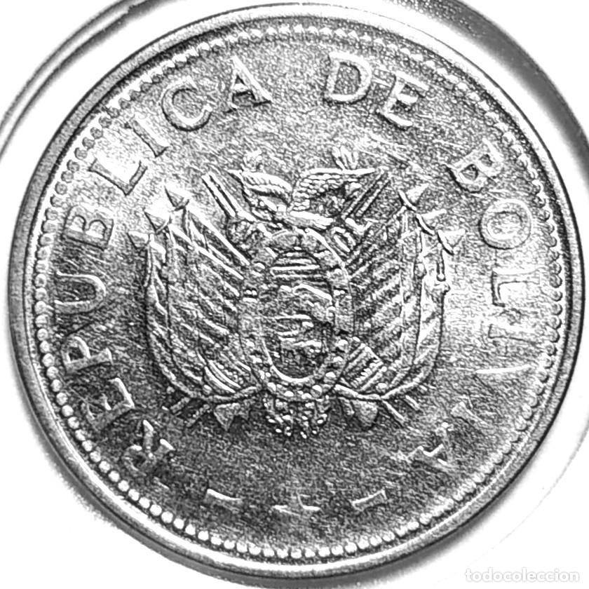 Monedas antiguas de Am&eacute;rica: BOLIVIA (1986-2017) - 20 CENTAVOS 2008 - A - 3,25 GR. ACERO INOXIDABLE - DIAMETRO 22 mm - KM#203