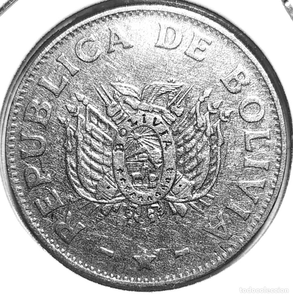 Monedas antiguas de Am&eacute;rica: BOLIVIA (1986-2017) - 50 CENTAVOS 1991 - A - 3,75 GR. ACERO INOXIDABLE - DIAMETRO 24 mm - KM#204