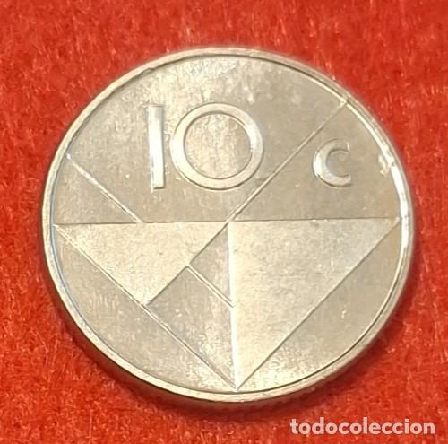 Monedas antiguas de Am&eacute;rica: MONEDA DE ARUBA 1990 - 10 CENTS - ACERO REVESTIDO DE N&Iacute;QUEL