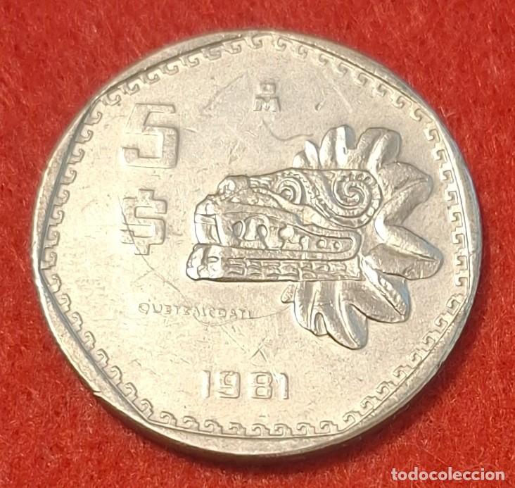 Monedas antiguas de Am&eacute;rica: MONEDA DE MEXICO 1981 - 5 PESOS - COBRE-N&Iacute;QUEL