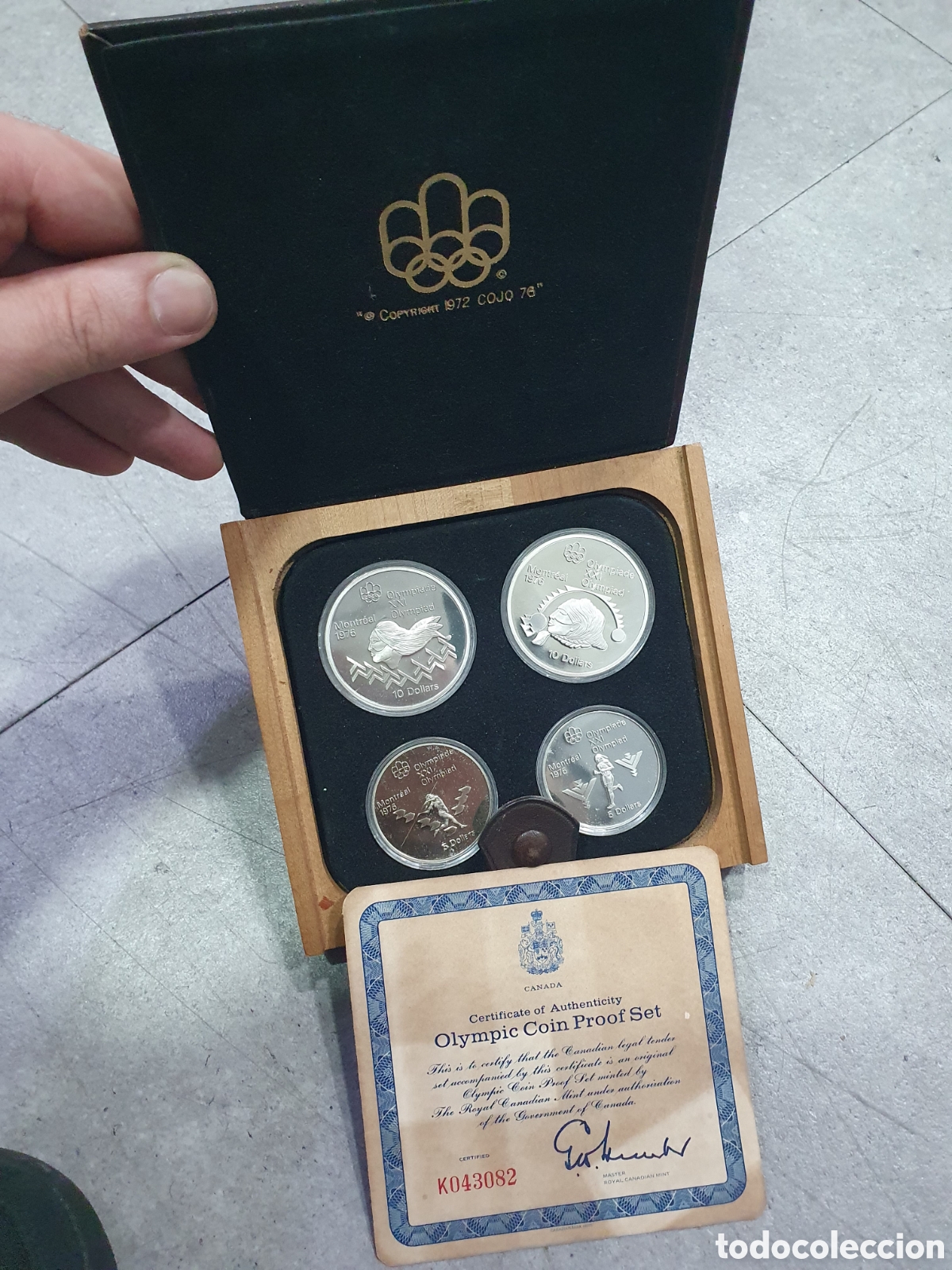 Alte M&uuml;nzen aus Amerika: SALIDA 0.01&euro;. Set monedas plata JJOO Canad&aacute; Montreal 1976. (L131)