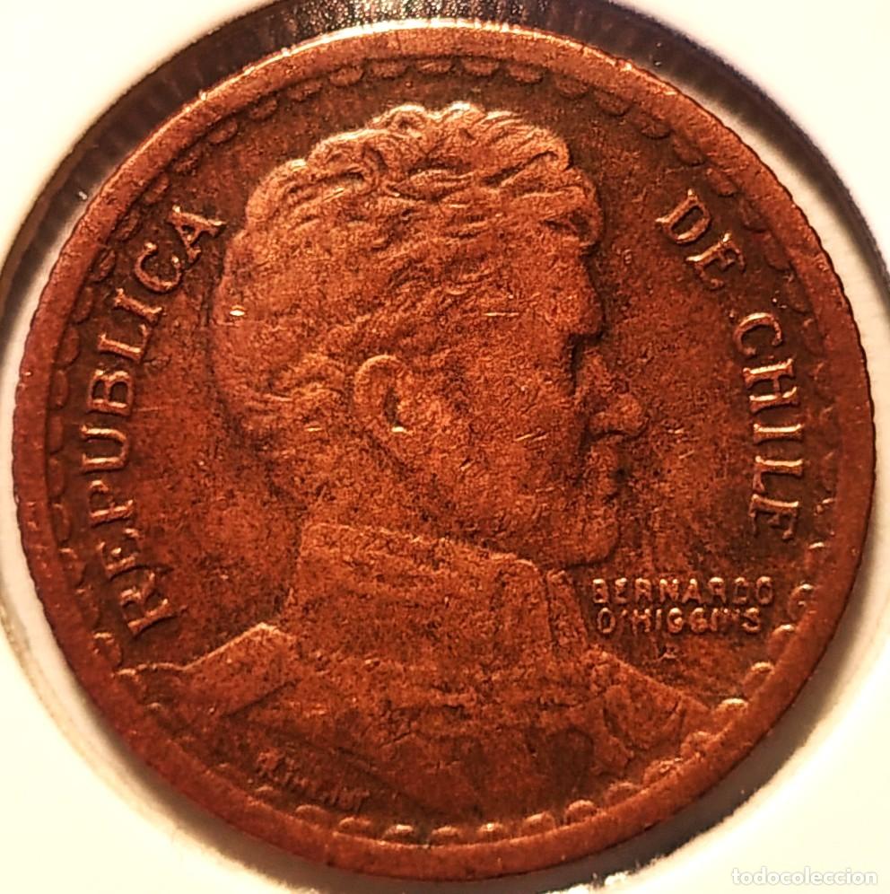 Monedas antiguas de Am&eacute;rica: CHILE (1889-1968) - 1 PESO 1950 - A - 7,50 GR. COBRE - DIAMETRO 25,20 mm - KM#179 - MB