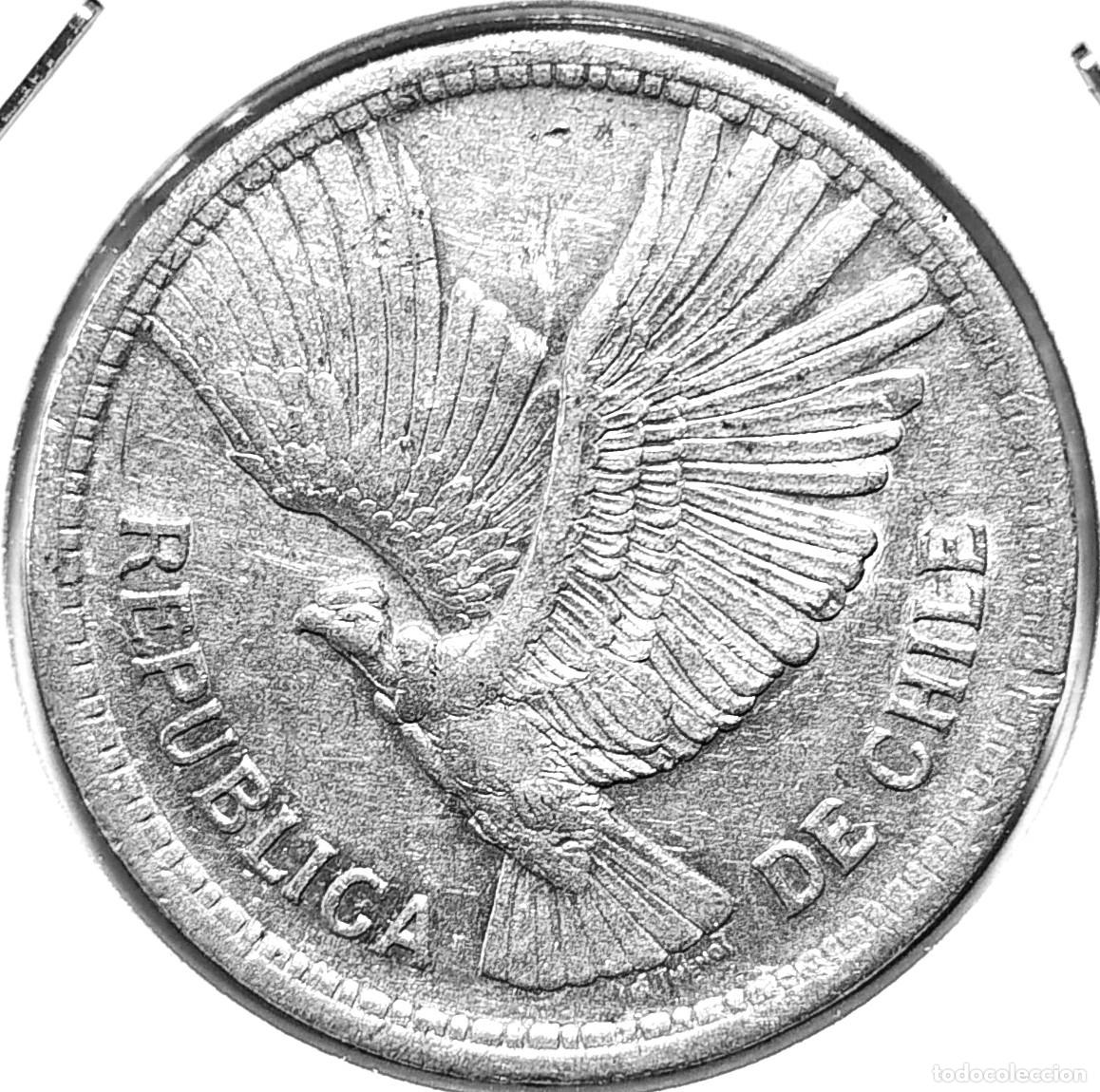 Monedas antiguas de Am&eacute;rica: CHILE (1889-1968) - 10 PESOS (1 CONDOR) 1957 - A - 2,96 GR. ALUMINIO - DIAMETRO 29 mm - KM#181 - MB