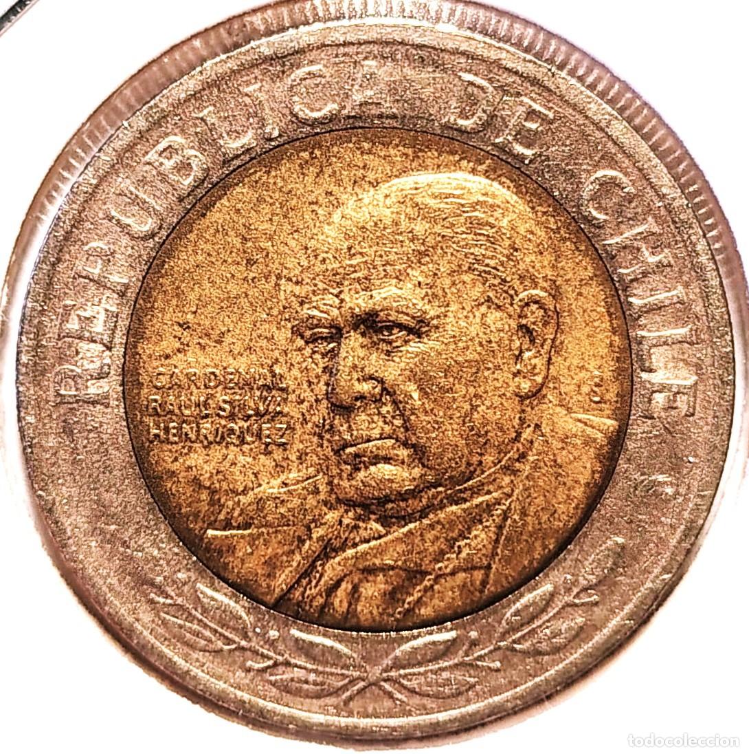 Monedas antiguas de Am&eacute;rica: CHILE (1975-) - 500 PESOS 2003 - A - 6,50 GR. BIMETALICA CENTRO ALUMINIO-BRONCE BORDE COBRE-NICKEL