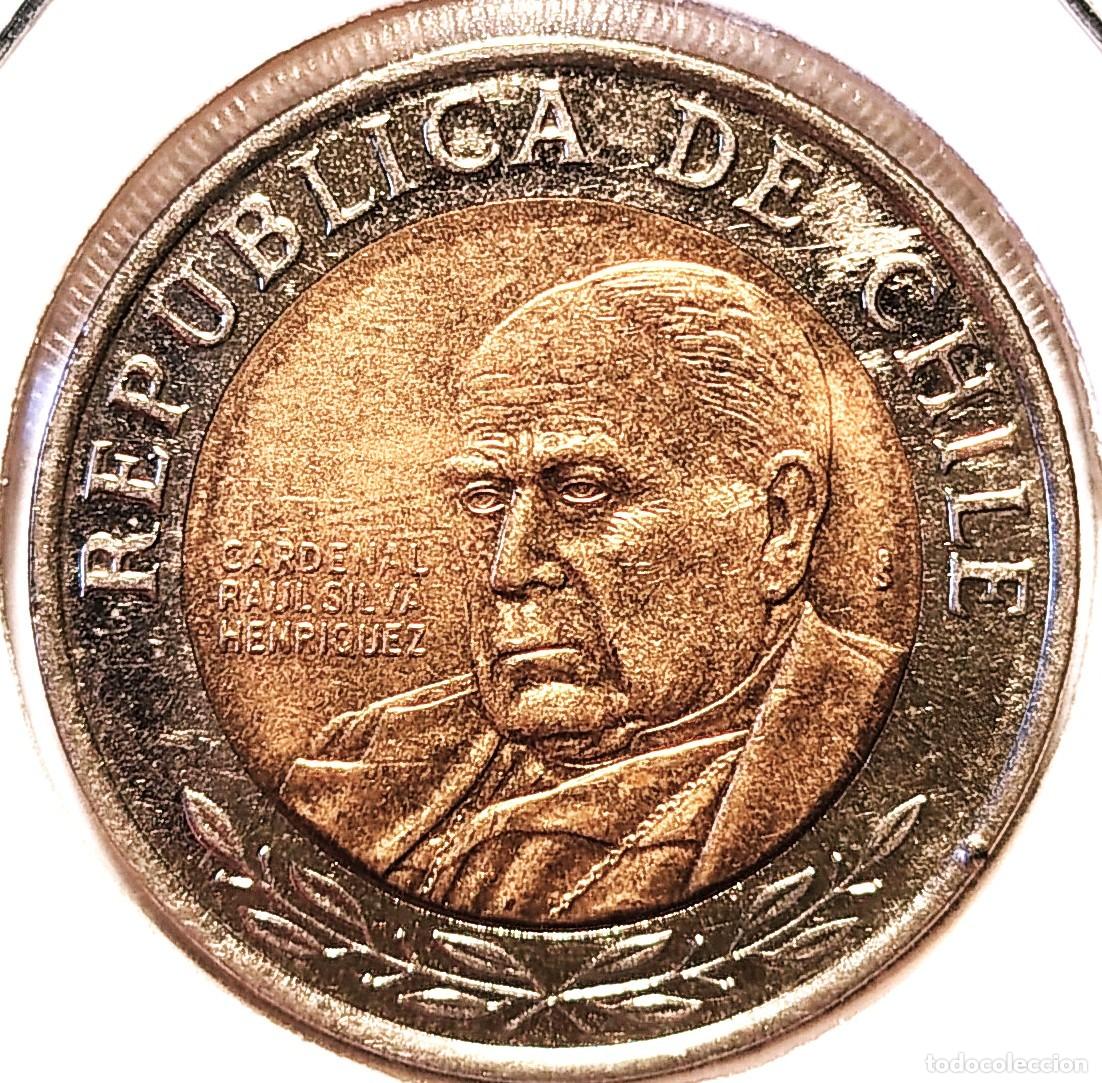 Monedas antiguas de Am&eacute;rica: CHILE (1975-) - 500 PESOS 2013 - A - 6,50 GR. BIMETALICA CENTRO ALUMINIO-BRONCE BORDE COBRE-NICKEL