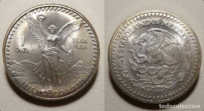 Monedas antiguas de Am&eacute;rica: Moneda de MEXICO (MEJICO) 1994 ,1 Onza plata Pura 999, SC