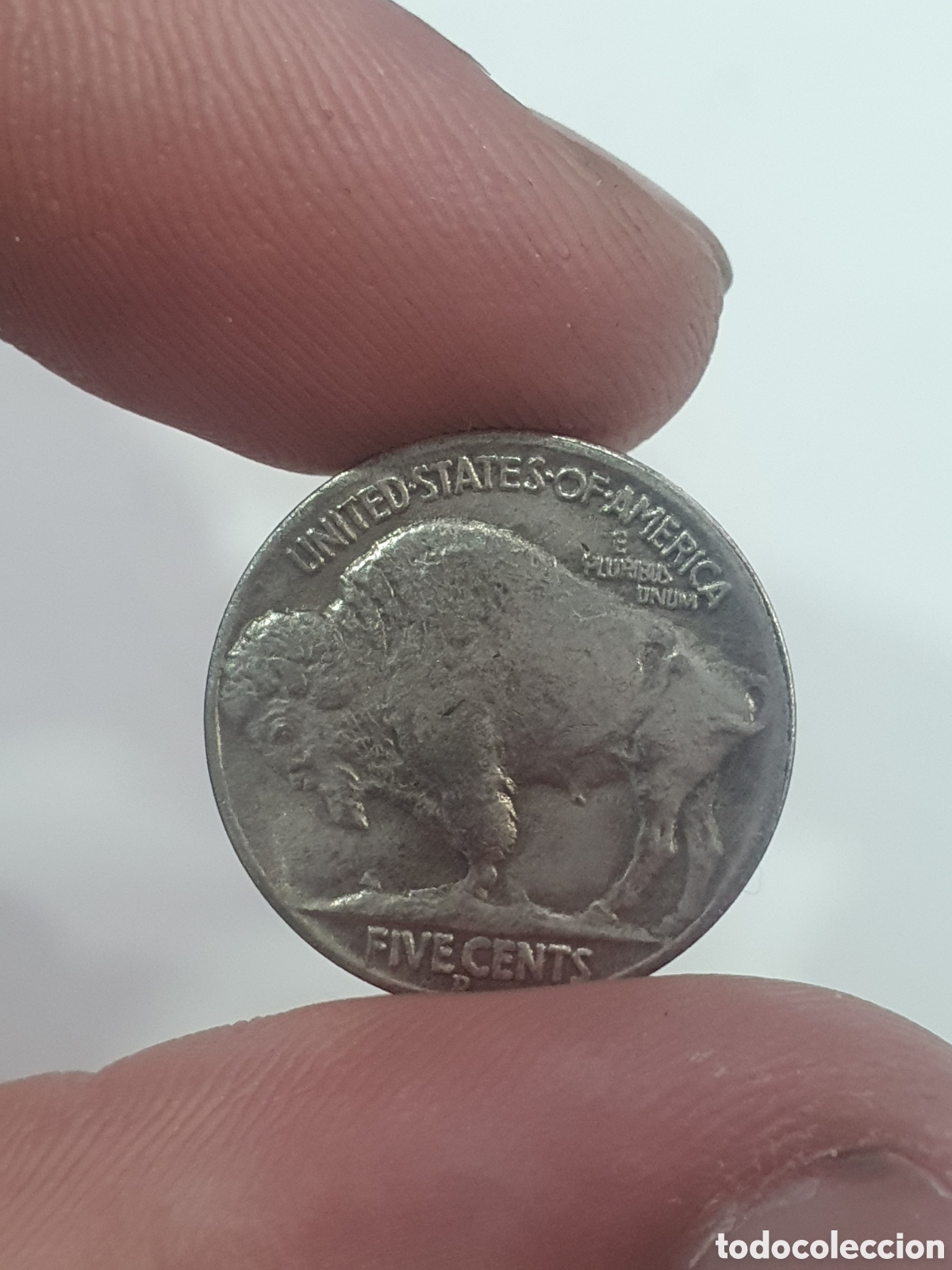 Monedas antiguas de Am&eacute;rica: 5 centavos USA 1937. Happy New Year. (L127)