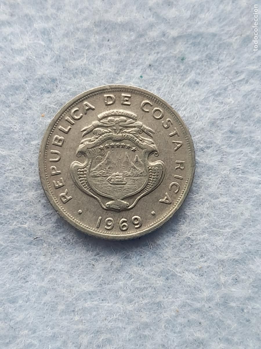 Monedas antiguas de Am&eacute;rica: Costa Rica. 10 C&eacute;ntimos. A&ntilde;o 1969.