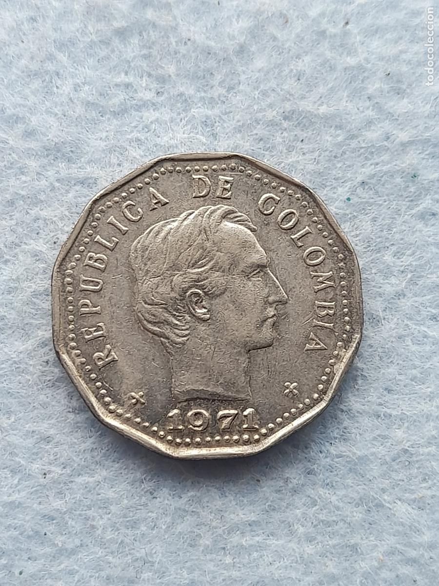 Monedas antiguas de Am&eacute;rica: Colombia. 50 Centavos. A&ntilde;o 1971.