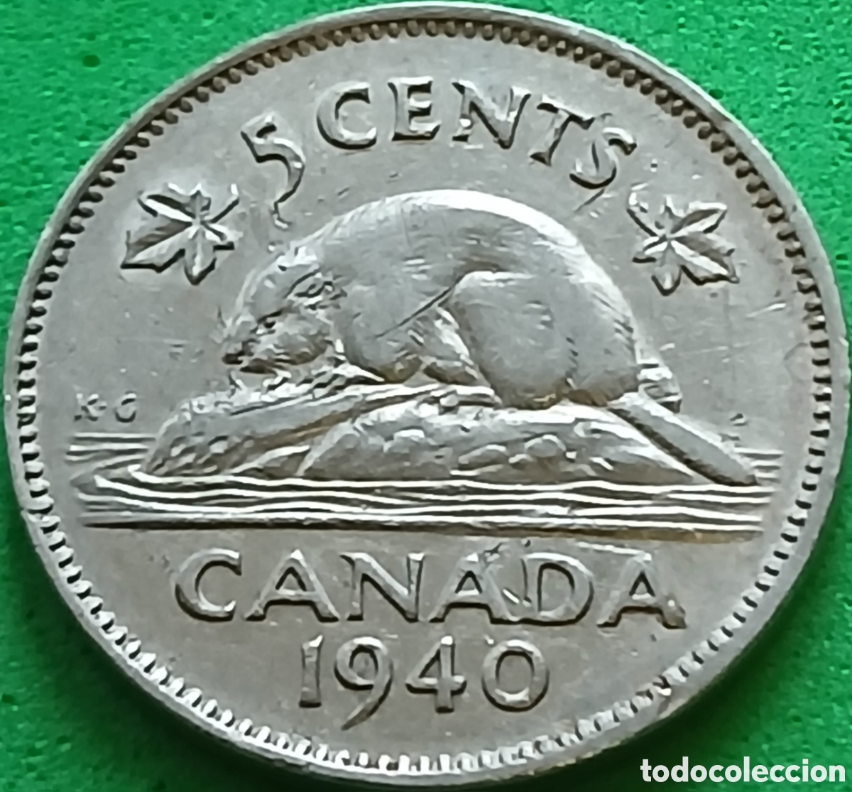 Monedas antiguas de Am&eacute;rica: Canad&aacute; 5 cents 1940 km#33