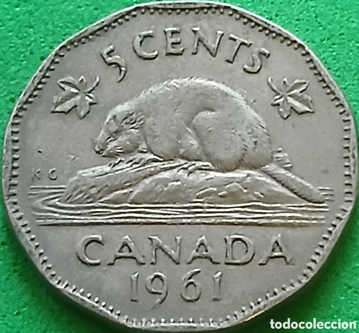 Monedas antiguas de Am&eacute;rica: Canad&aacute; 5 cents 1961 km#50a