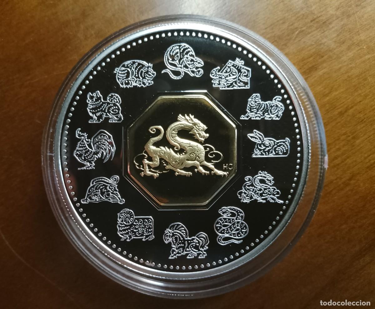 Moedas antigas da Am&eacute;rica: CANAD&Aacute; - $15 PLATA PROOF - A&Ntilde;O DEL DRAG&Oacute;N - A&Ntilde;O LUNAR 2000 - ZOD&Iacute;ACO CHINO - ESTUCHE Y CERTIFICADO