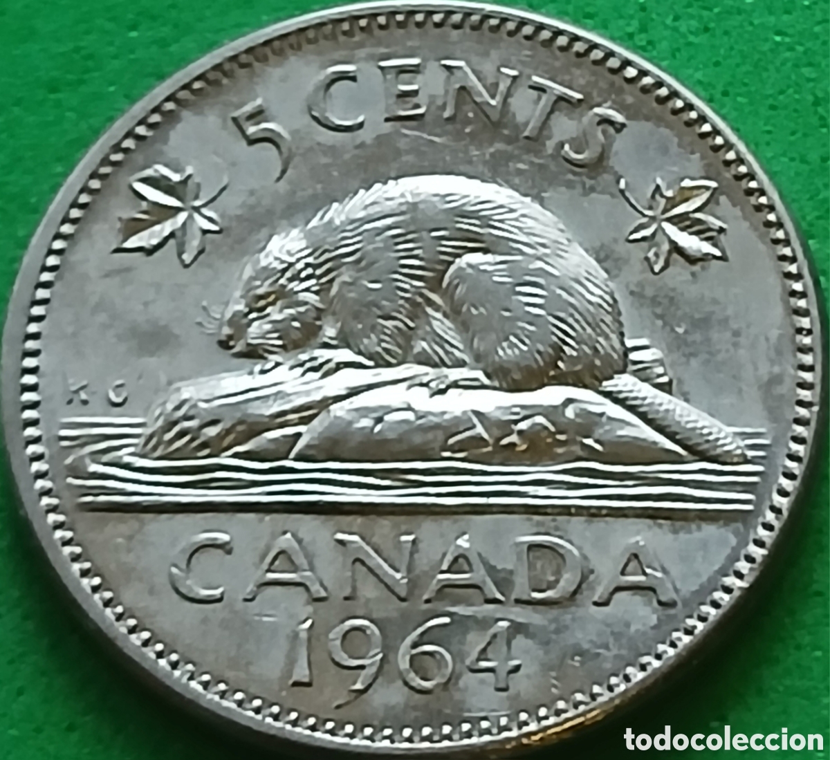 Monedas antiguas de Am&eacute;rica: Canad&aacute; 5 cents 1964 km#57