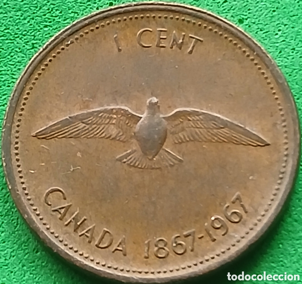 Monedas antiguas de Am&eacute;rica: Canad&aacute; 1 cent 1967 km#65 Confederaci&oacute;n Canadiense