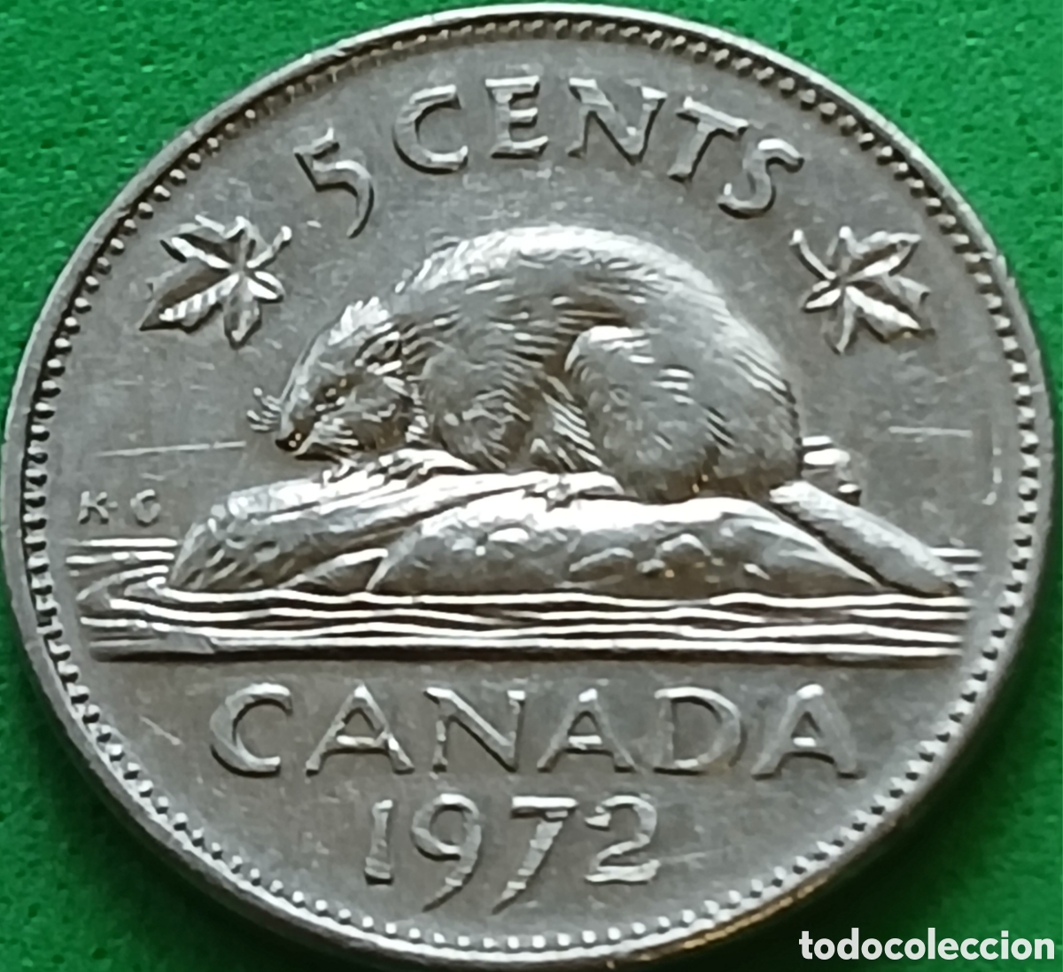 Monedas antiguas de Am&eacute;rica: Canad&aacute; 5 cents 1972 km#60.1