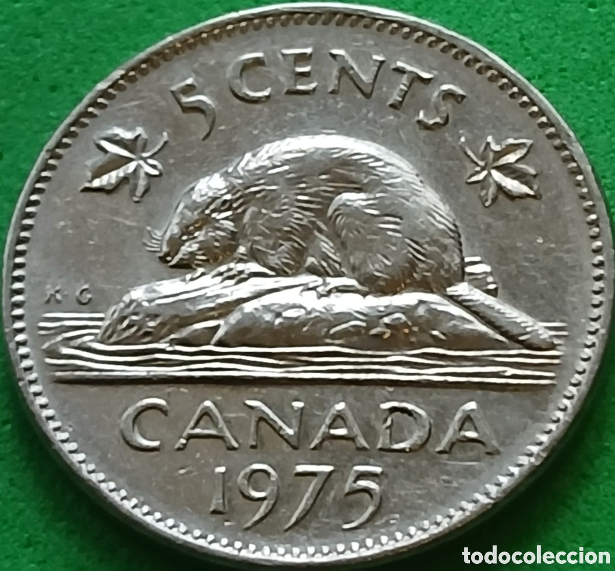 Monedas antiguas de Am&eacute;rica: Canad&aacute; 5 cents 1975 km#60.1