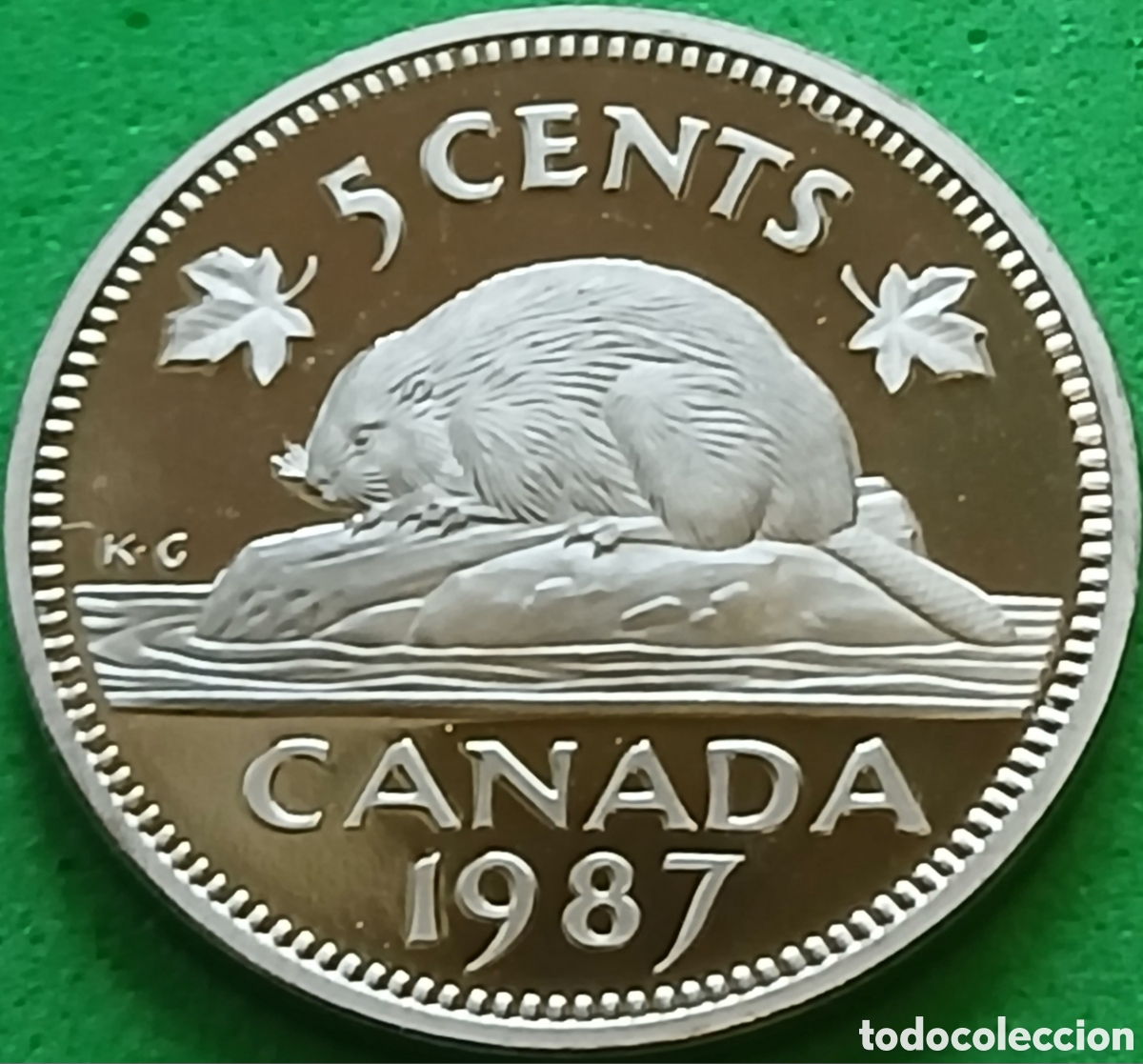 Monedas antiguas de Am&eacute;rica: Canad&aacute; 5 cents 1987 km#60.2a