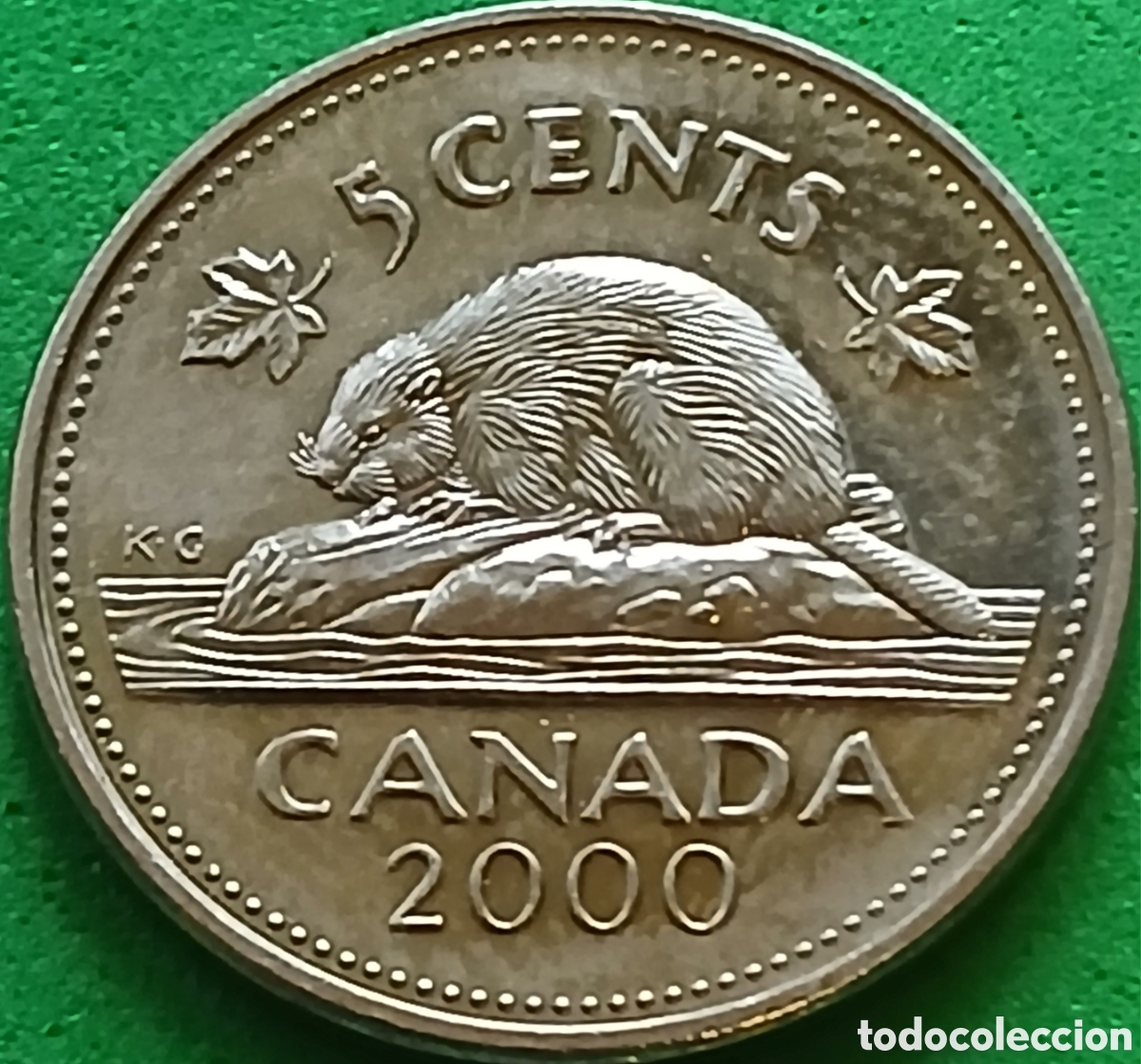 Monedas antiguas de Am&eacute;rica: Canad&aacute; 5 cents 2000 km#182 sin marca de ceca