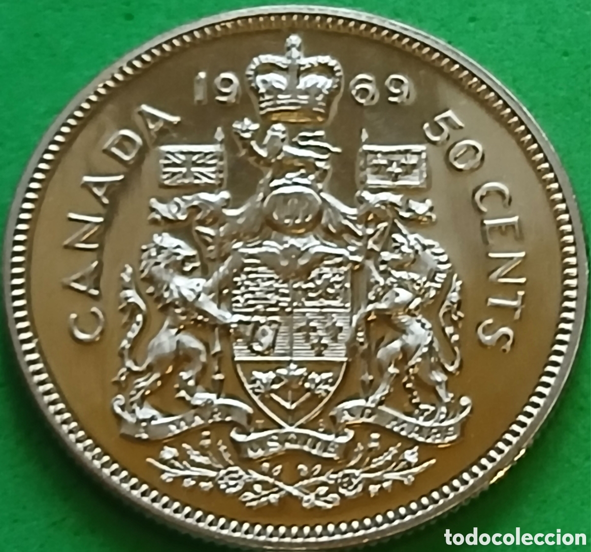 Monedas antiguas de Am&eacute;rica: Canad&aacute; 50 cents 1969 km#75.1