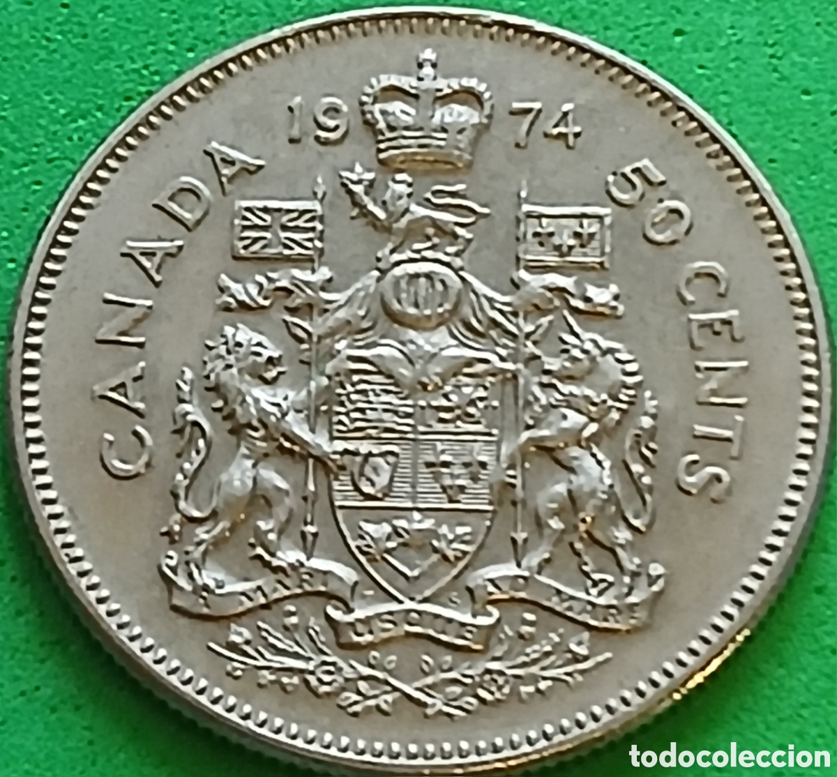 Monedas antiguas de Am&eacute;rica: Canad&aacute; 50 cents 1974 km#75.1