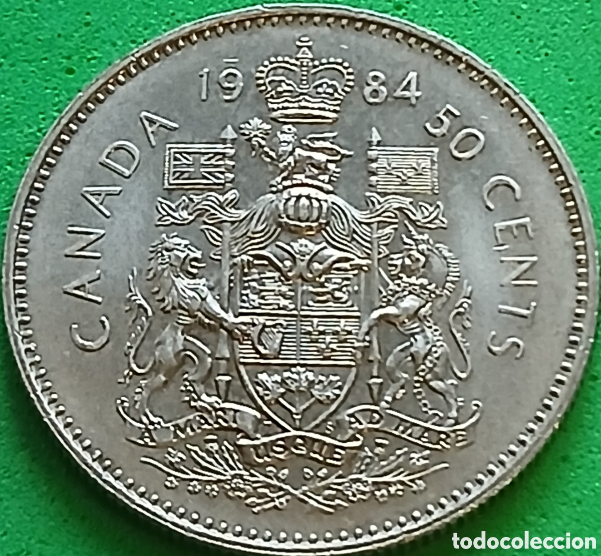 Monedas antiguas de Am&eacute;rica: Canad&aacute; 50 cents 1984 km#75.3 poco com&uacute;n