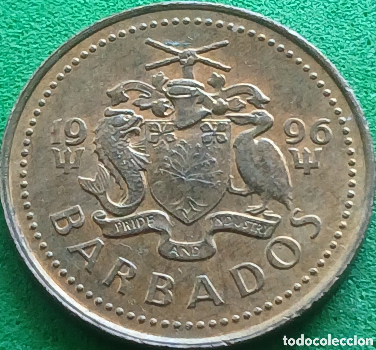 Monedas antiguas de Am&eacute;rica: Barbados 5 cents 1996 km#11