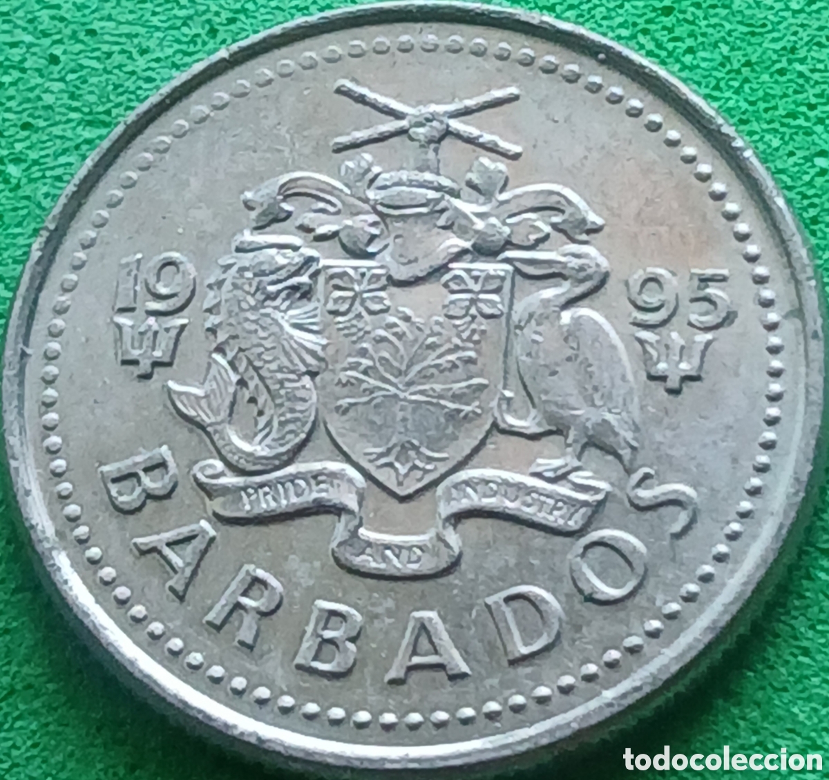Monedas antiguas de Am&eacute;rica: Barbados 10 cents 1995 km#12