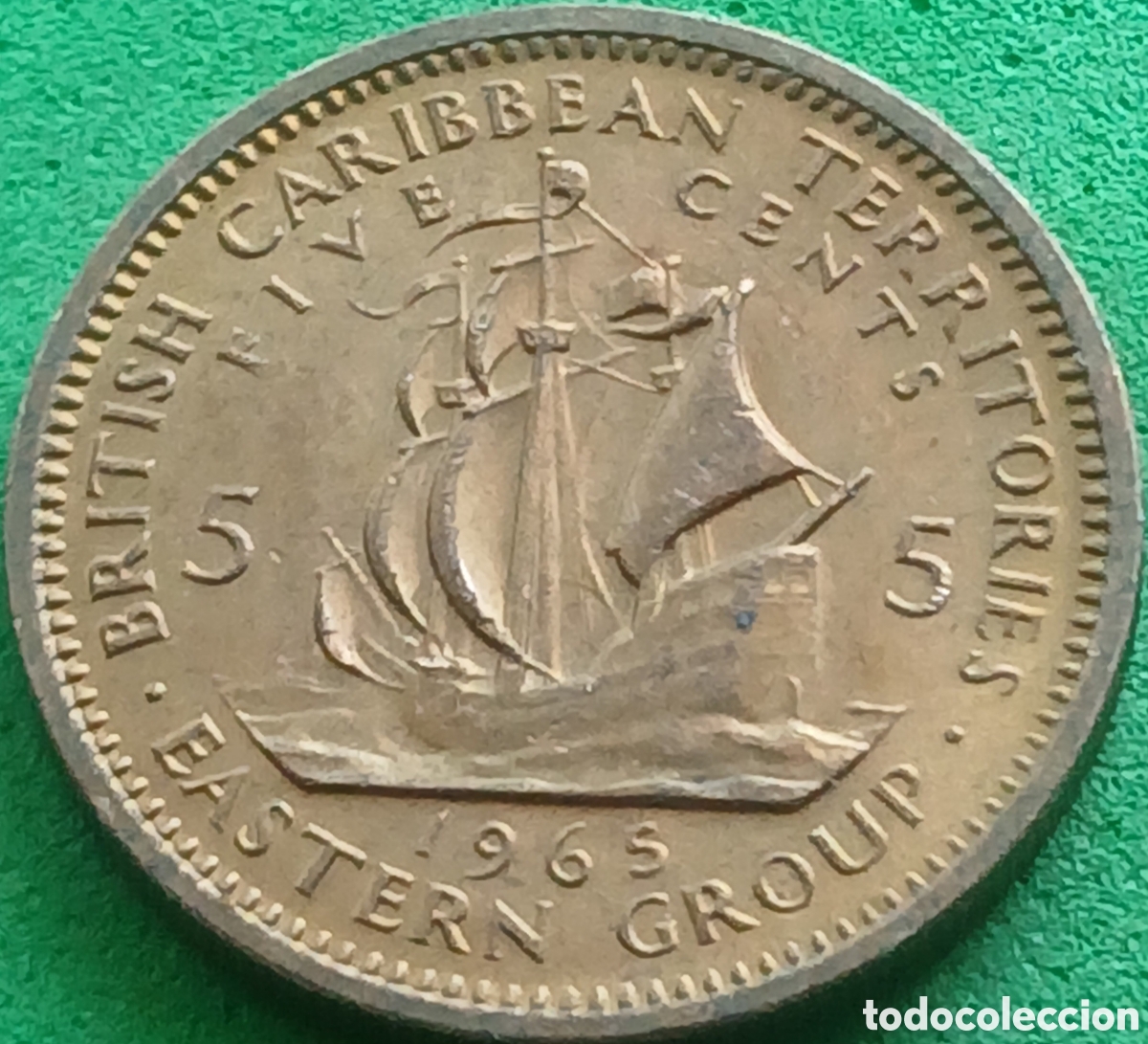 Monedas antiguas de Am&eacute;rica: Estados del Caraibe Oriental 5 cents 1965 km#4