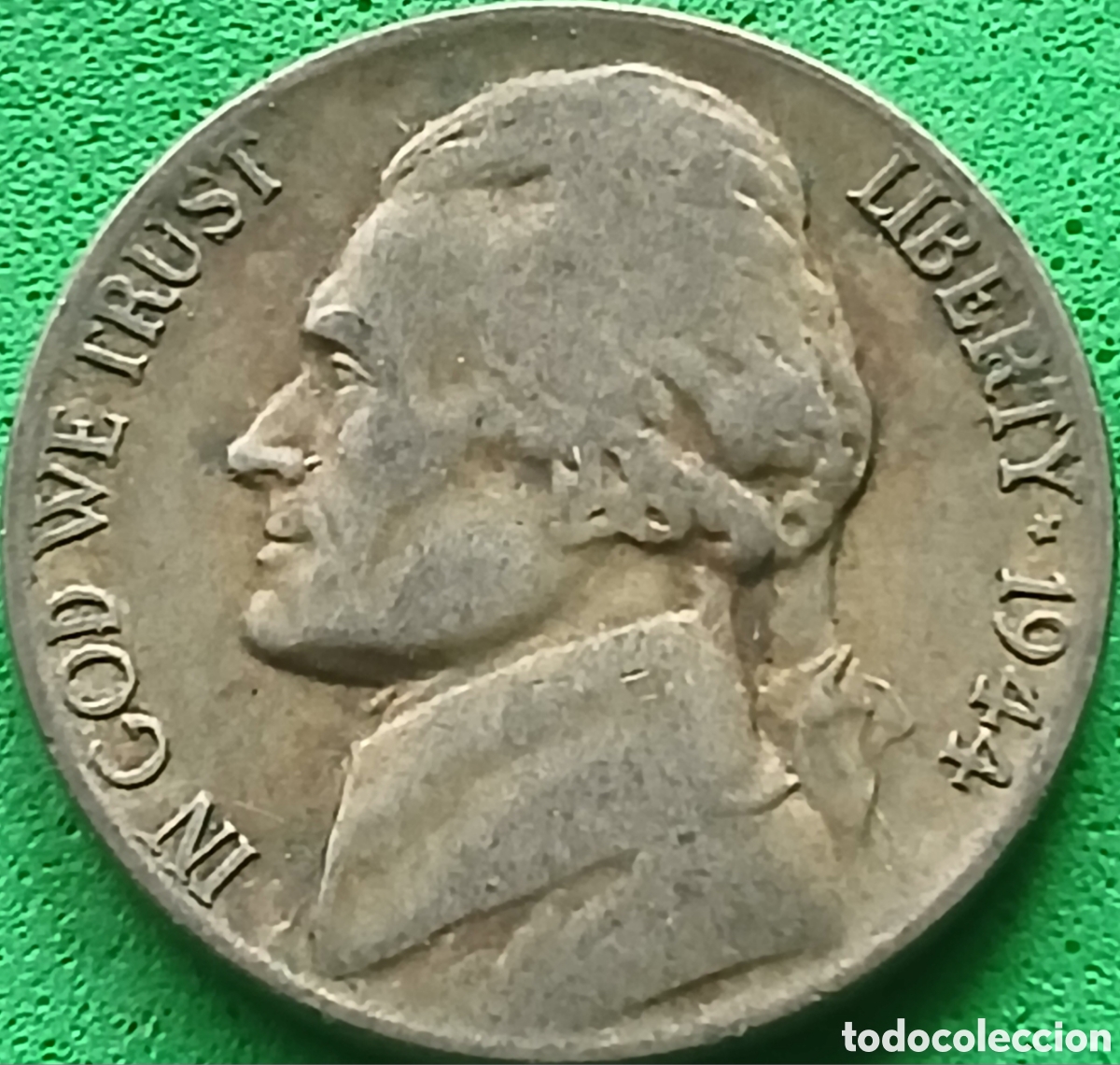 Monedas antiguas de Am&eacute;rica: USA five cents 1944 P - Filadelfia km#192a plata
