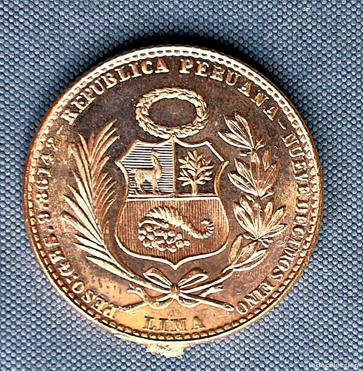 Monedas antiguas de Am&eacute;rica: PER&Uacute; - Moneda de 20 soles de oro a&ntilde;o 1966- 8,42528 g de oro - SC-la de la foto