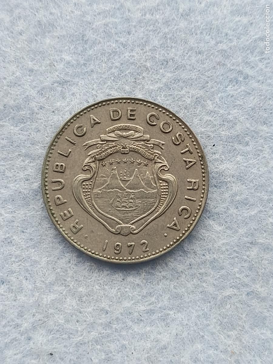 Monedas antiguas de Am&eacute;rica: Costa Rica. 25 C&eacute;ntimos. A&ntilde;o 1972.