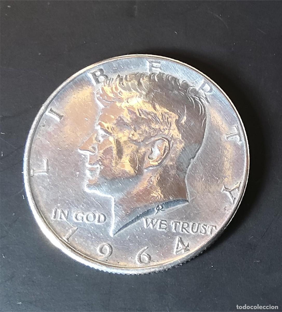 Monete antiche di America: MONEDA HALF DOLLAR 1964 KENNEDY