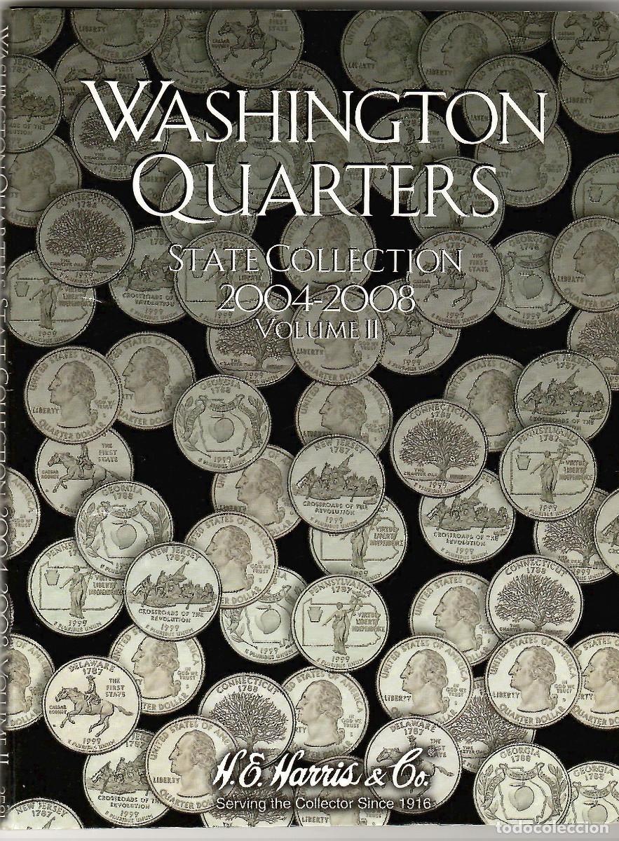 Monedas antiguas de Am&eacute;rica: Cartera tr&iacute;ptico 1/4 dolar USA &rdquo;Estados&rdquo; Tomo II 2004/2008