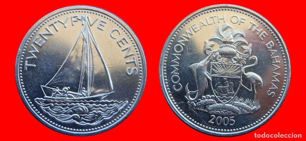 Monedas antiguas de Am&eacute;rica: 25 CENTAVOS 2005 BAHAMAS-144641
