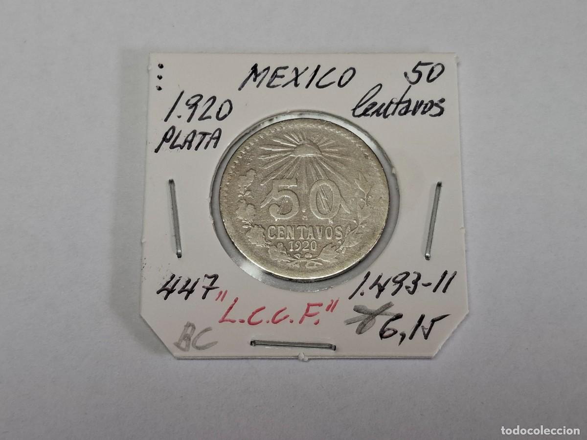 Monedas antiguas de Am&eacute;rica: 50 CENTAVOS de PLATA de 1920 KM 447 MEXICO en BC