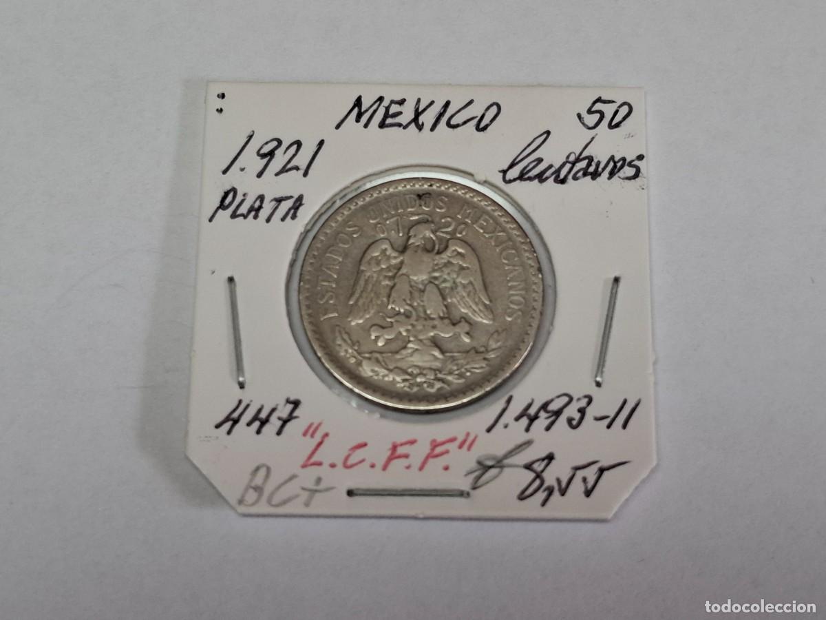 Monedas antiguas de Am&eacute;rica: 50 CENTAVOS de PLATA de 1921 KM 447 MEXICO en BC+