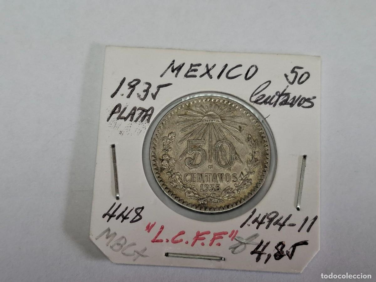 Monedas antiguas de Am&eacute;rica: 50 CENTAVOS de PLATA de 1935 KM 448 MEXICO en MBC+