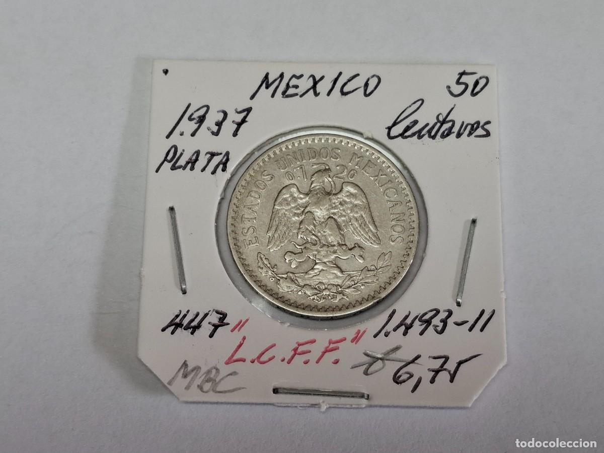 Monedas antiguas de Am&eacute;rica: 50 CENTAVOS de PLATA de 1937 KM 447 MEXICO en MBC