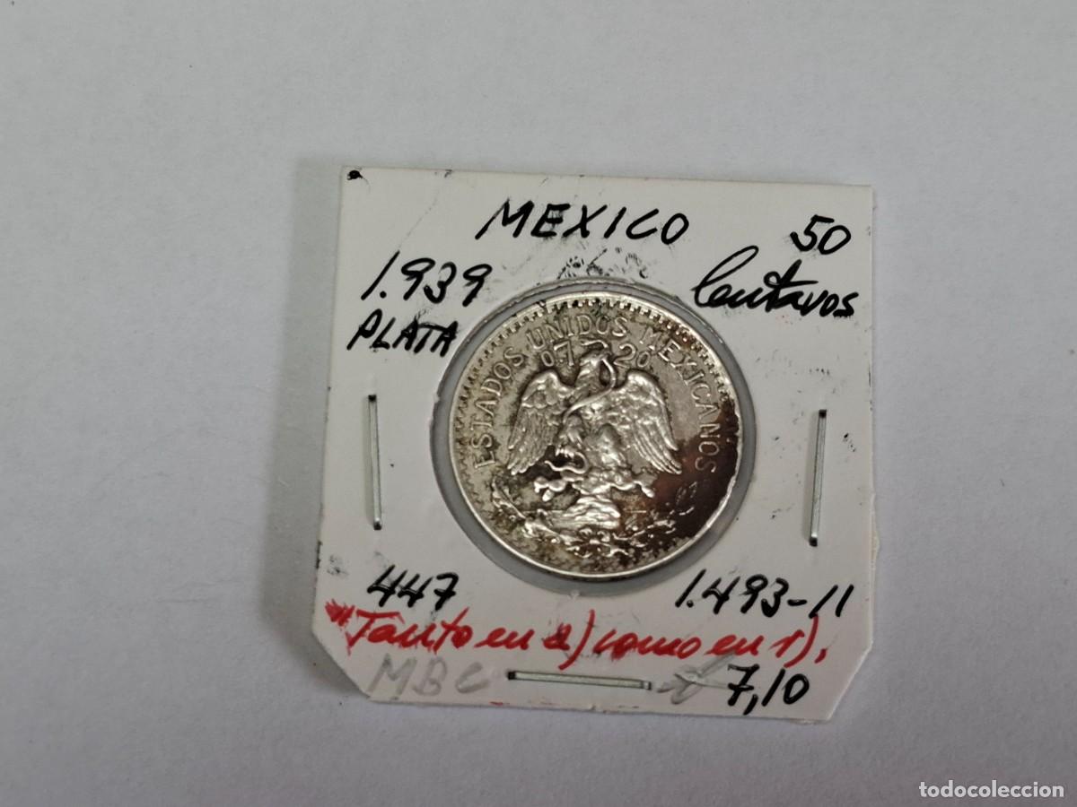 Monedas antiguas de Am&eacute;rica: 50 CENTAVOS de PLATA de 1939 KM 447 MEXICO en MBC