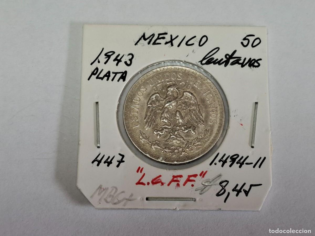 Monedas antiguas de Am&eacute;rica: 50 CENTAVOS de PLATA de 1943 KM 447 MEXICO en MBC+