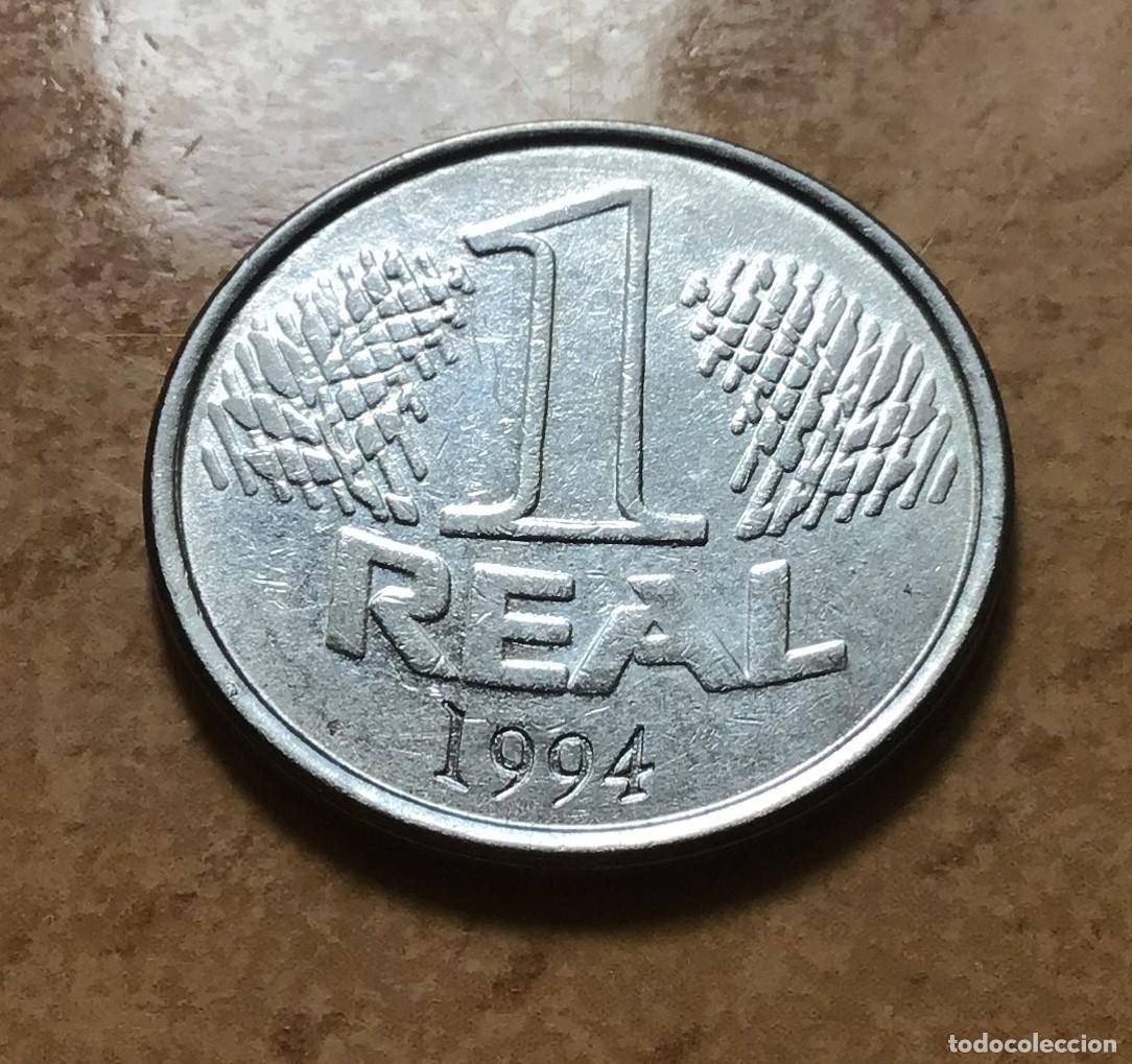 Monedas antiguas de Am&eacute;rica: 1 real de Brasil. A&ntilde;o 1994