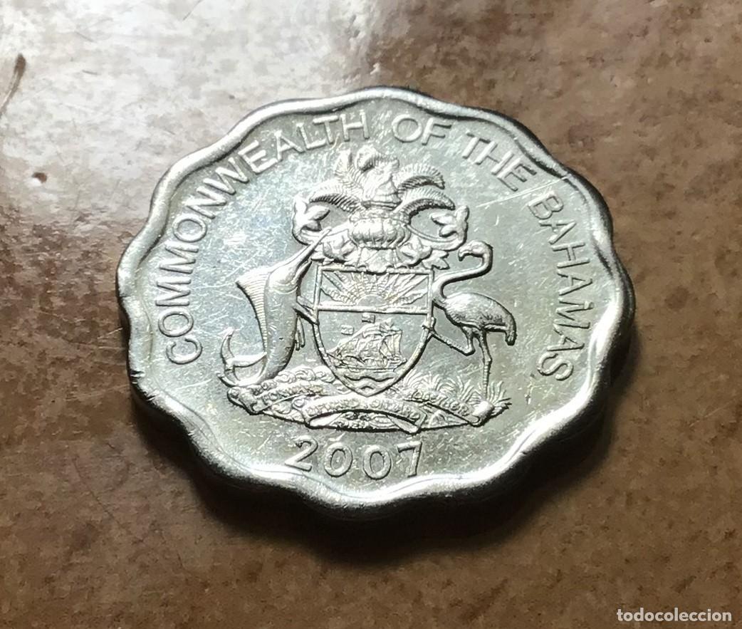Monedas antiguas de Am&eacute;rica: 10 centavos de Bahamas. A&ntilde;o 2007