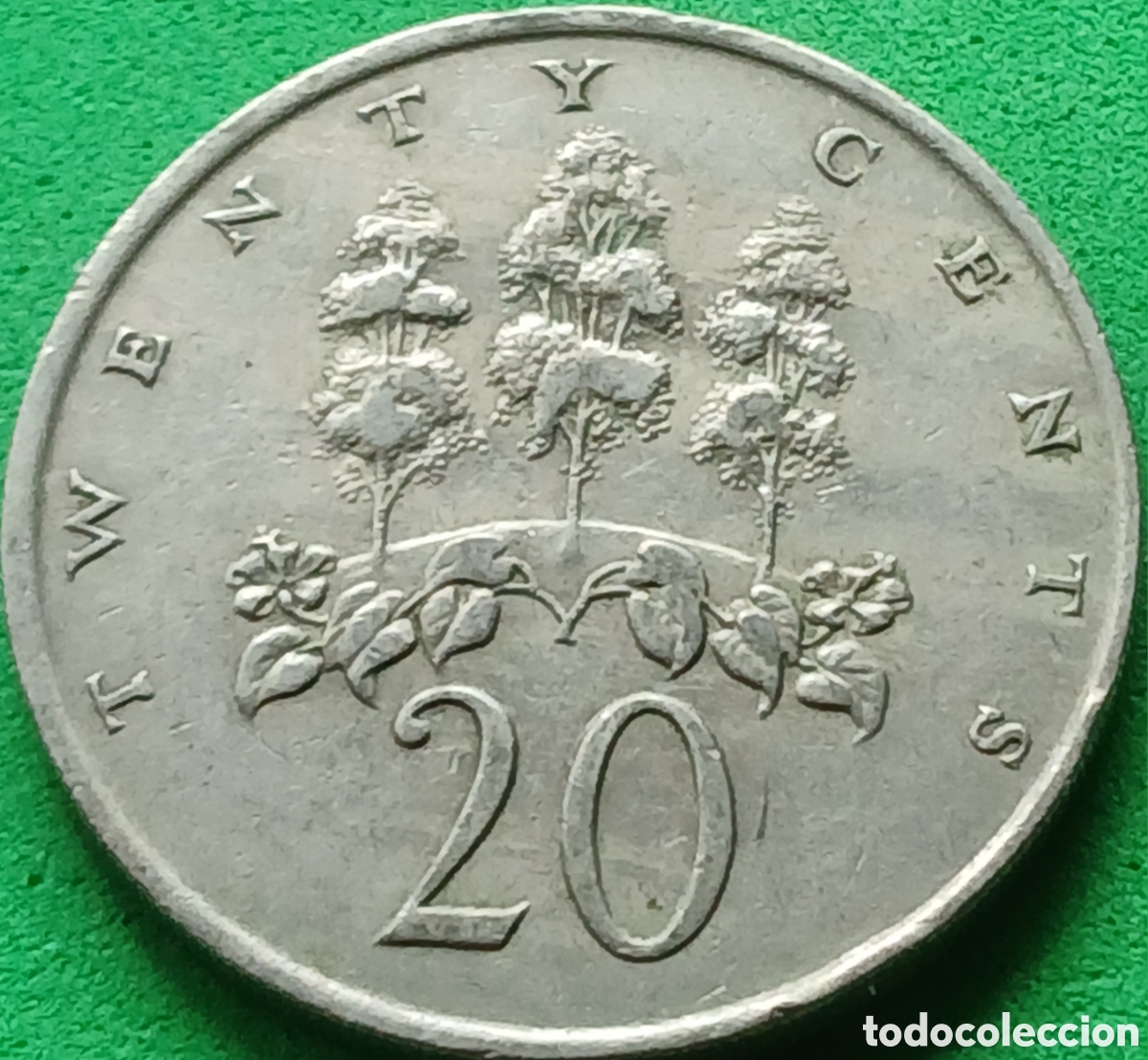 Monedas antiguas de Am&eacute;rica: Jamaica 20 cents 1969 km#48